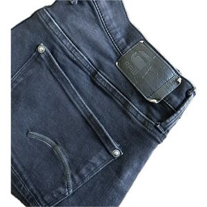 G-Star Raw Men Revend Skinny Fit Cotton Stretch Black Denim Jeans Size 40x32‎